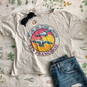 Cropped Vintage Brandy Fun In The Sun top